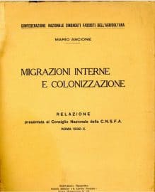 Coll. 106 – Mario Ascione, Migrazioni interne e colonizzazione