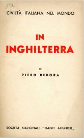 Coll. 132 - Piero Rebora, En Inglaterra, Società Nazionale Dante Alighieri